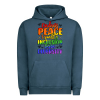 Pigment Midnight Navy inspirational words in rainbow colors Urban Hoodie - LillyAllenDesigns