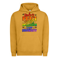 Pigment Peanut Butter inspirational words in rainbow colors Urban Hoodie - LillyAllenDesigns