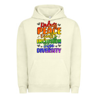 Pigment Pistachio inspirational words in rainbow colors Urban Hoodie - LillyAllenDesigns
