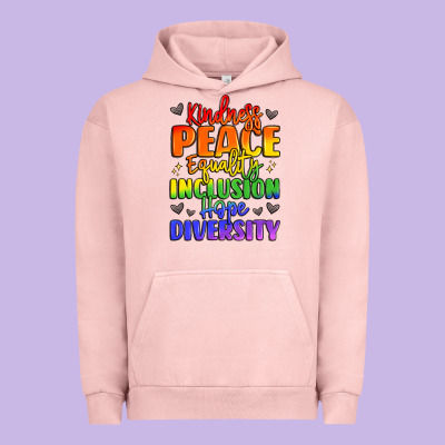 Inspirational Words In Rainbow Colors Urban Hoodie Designed By Lillyallendesigns
