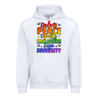 White inspirational words in rainbow colors Urban Hoodie - LillyAllenDesigns