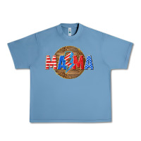 Pebble Blue American mama with lightning bolt Urban Heavy Tee - texasbilliewilder