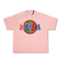 Salmon American mama with lightning bolt Urban Heavy Tee - texasbilliewilder