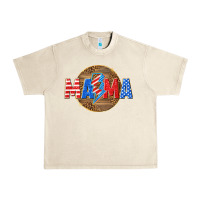 Sandshell American mama with lightning bolt Urban Heavy Tee - texasbilliewilder