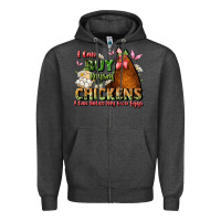 Charcoal Heather i can buy myself chickens i can hatch my own eggs Zipper Hoodie - JahusDesignShop