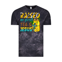 Cloud Black raised on sweet tea and jesus Vintage Tee - texasbilliewilder