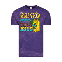 Cloud Purple raised on sweet tea and jesus Vintage Tee - texasbilliewilder