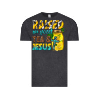 Vintage Black raised on sweet tea and jesus Vintage Tee - texasbilliewilder