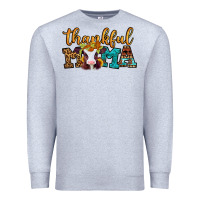Heather Grey thankful mama baby calf Premium Sweatshirt - Jasminsmagicworld