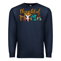 Navy thankful mama baby calf Premium Sweatshirt - Jasminsmagicworld
