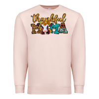 Pale Pink thankful mama baby calf Premium Sweatshirt - Jasminsmagicworld
