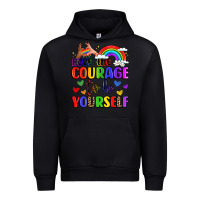 Black courage to be yourself rainbow message Urban Hoodie - LillyAllenDesigns