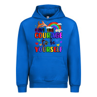 Cobalt courage to be yourself rainbow message Urban Hoodie - LillyAllenDesigns