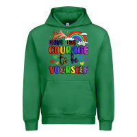 Emerald courage to be yourself rainbow message Urban Hoodie - LillyAllenDesigns