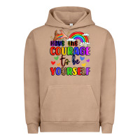 Pigment Burro courage to be yourself rainbow message Urban Hoodie - LillyAllenDesigns