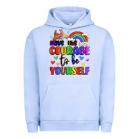 Pigment Grape Ice courage to be yourself rainbow message Urban Hoodie - LillyAllenDesigns