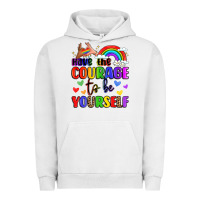 Pigment Lunar Rock courage to be yourself rainbow message Urban Hoodie - LillyAllenDesigns
