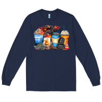 Navy monster truck coffee cups Long Sleeve Tee - Zillion Design Studio