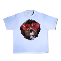 Grape Ice havanese dog with love glasses Urban Heavy Tee - RanaPortraitStore