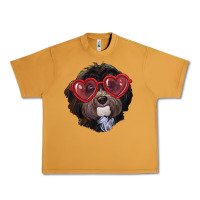 Peanut Butter havanese dog with love glasses Urban Heavy Tee - RanaPortraitStore