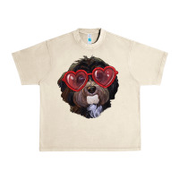 Sandshell havanese dog with love glasses Urban Heavy Tee - RanaPortraitStore