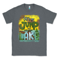 Charcoal Heather let's go jump in the lake Classic Tee - HRA Design Shop