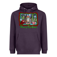 Plum merry christmas western bull skull Heavyweight Hoodie - AdoDesignShop