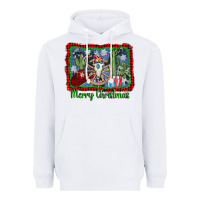 White merry christmas western bull skull Heavyweight Hoodie - AdoDesignShop