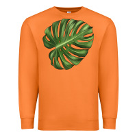 Carrot Monstera Leaf Premium Sweatshirt - LillyAllenDesigns