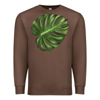 Chestnut Monstera Leaf Premium Sweatshirt - LillyAllenDesigns