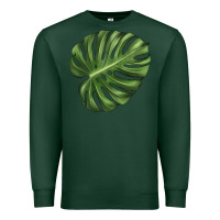 Sports Green Monstera Leaf Premium Sweatshirt - LillyAllenDesigns