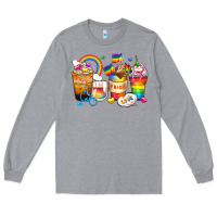 Heather Grey pride coffee cups Long Sleeve Tee - Zillion Design Studio
