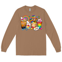 Toasted Coconut pride coffee cups Long Sleeve Tee - Zillion Design Studio