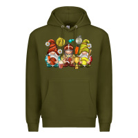 Army Green sports gnomies Premium Hoodie - NancyCooperArtShop