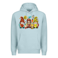 Blue Mist sports gnomies Premium Hoodie - NancyCooperArtShop