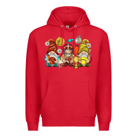 Red sports gnomies Premium Hoodie - NancyCooperArtShop