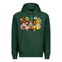 Sports Green sports gnomies Premium Hoodie - NancyCooperArtShop