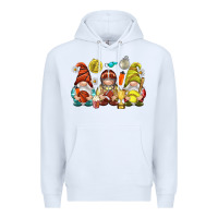 White sports gnomies Premium Hoodie - NancyCooperArtShop