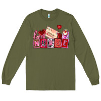 Army Green valentines day nurse Long Sleeve Tee - AdoDesignShop