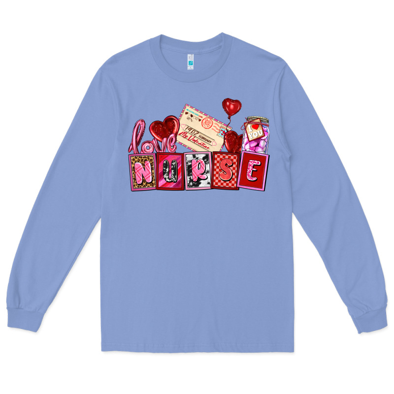 Valentines Day Nurse Long Sleeve Tee by AdoDesignShop | Teevron