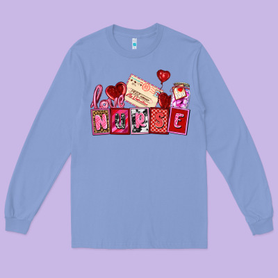 Valentines Day Nurse Long Sleeve Tee Designed By Adodesignshop