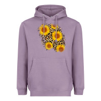 Lavender leopard sunflower patch Heavyweight Hoodie - AdoDesignShop