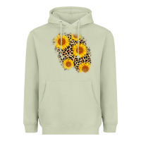 Matcha leopard sunflower patch Heavyweight Hoodie - AdoDesignShop