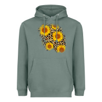 Sage leopard sunflower patch Heavyweight Hoodie - AdoDesignShop