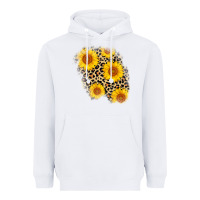 White leopard sunflower patch Heavyweight Hoodie - AdoDesignShop