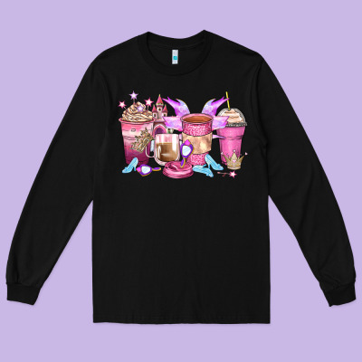 Princess Coffee Cups Long Sleeve Tee Designed By Zillion Design Studio