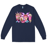 Navy princess coffee cups Long Sleeve Tee - Zillion Design Studio
