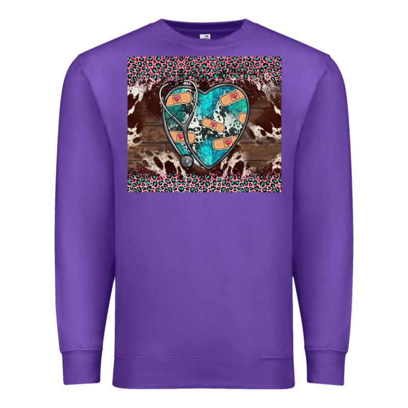 Western Nurse Stethoscope Pink Leopard Premium Sweatshirt by BarkalooDesign | Teevron