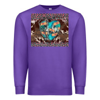 Purple western nurse stethoscope pink leopard Premium Sweatshirt - BarkalooDesign