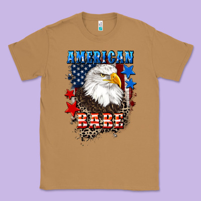 American Babe  4th Of July Classic Tee Designed By Cowgirlartshop